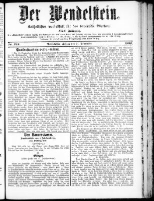 Wendelstein Freitag 21. September 1900