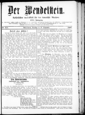 Wendelstein Dienstag 25. September 1900