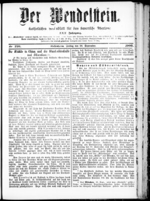 Wendelstein Freitag 28. September 1900