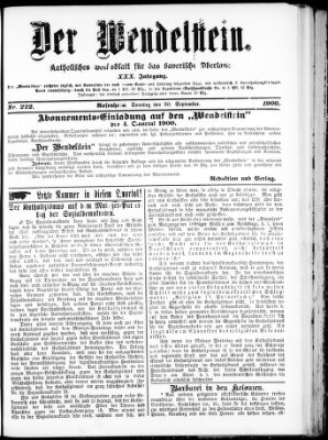 Wendelstein Sonntag 30. September 1900