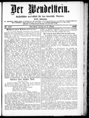 Wendelstein Freitag 12. Oktober 1900