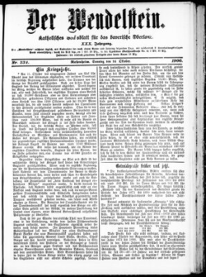 Wendelstein Sonntag 14. Oktober 1900