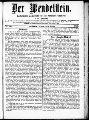 Wendelstein Sonntag 21. Oktober 1900