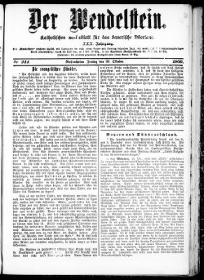 Wendelstein Freitag 26. Oktober 1900