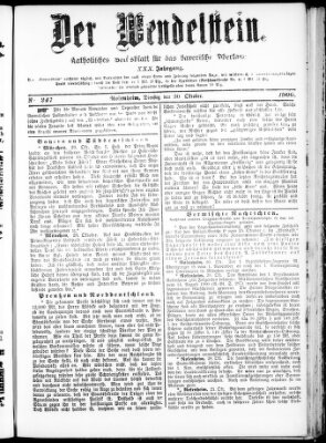 Wendelstein Dienstag 30. Oktober 1900