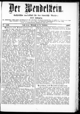 Wendelstein Mittwoch 14. November 1900