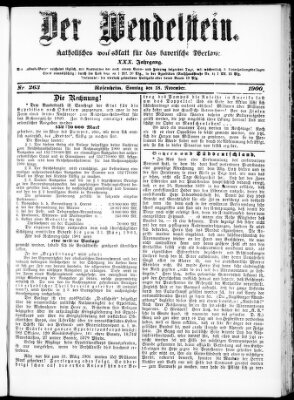 Wendelstein Sonntag 18. November 1900