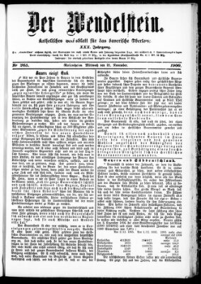 Wendelstein Mittwoch 21. November 1900