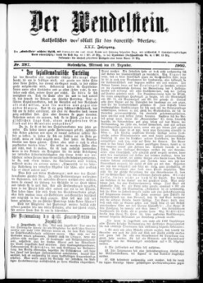 Wendelstein Mittwoch 19. Dezember 1900