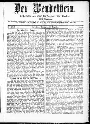 Wendelstein Freitag 21. Dezember 1900