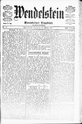 Wendelstein Sonntag 17. Februar 1901