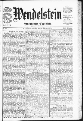 Wendelstein Samstag 23. Februar 1901