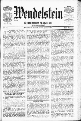 Wendelstein Mittwoch 27. Februar 1901