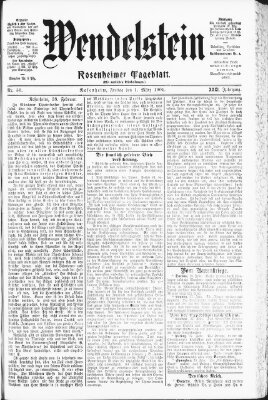 Wendelstein Freitag 1. März 1901