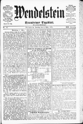 Wendelstein Samstag 2. März 1901