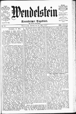 Wendelstein Sonntag 24. März 1901