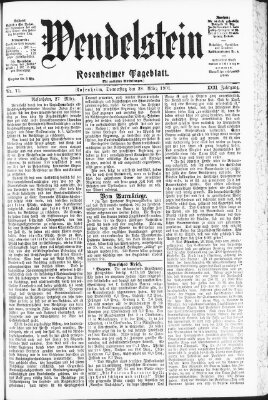 Wendelstein Donnerstag 28. März 1901