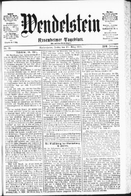 Wendelstein Freitag 29. März 1901