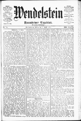 Wendelstein Freitag 5. April 1901