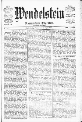 Wendelstein Freitag 26. April 1901