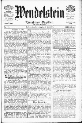 Wendelstein Donnerstag 9. Mai 1901