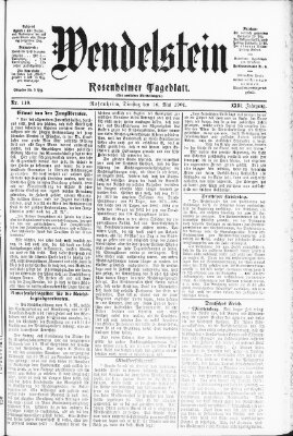 Wendelstein Dienstag 14. Mai 1901