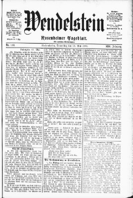 Wendelstein Donnerstag 16. Mai 1901