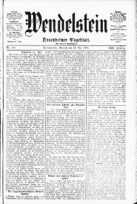 Wendelstein Mittwoch 22. Mai 1901