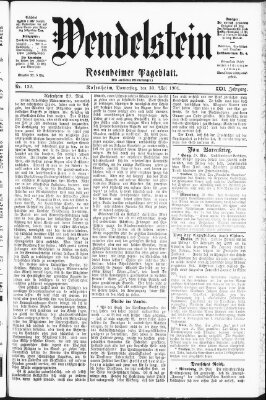 Wendelstein Donnerstag 30. Mai 1901