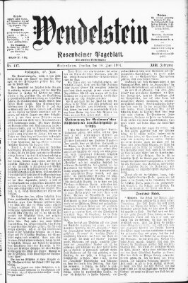 Wendelstein Dienstag 18. Juni 1901