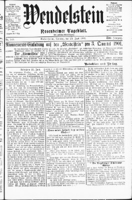 Wendelstein Sonntag 23. Juni 1901