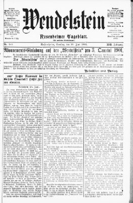 Wendelstein Samstag 29. Juni 1901