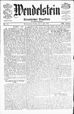 Wendelstein Dienstag 2. Juli 1901