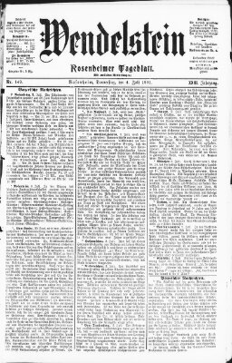 Wendelstein Donnerstag 4. Juli 1901