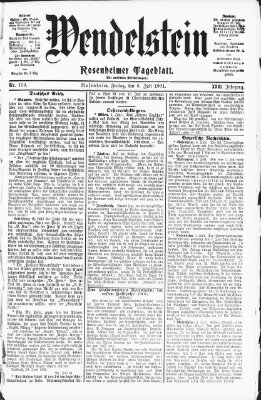 Wendelstein Freitag 5. Juli 1901