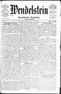 Wendelstein Mittwoch 10. Juli 1901