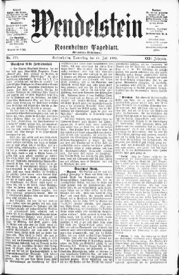 Wendelstein Donnerstag 11. Juli 1901