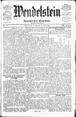 Wendelstein Freitag 12. Juli 1901