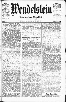 Wendelstein Samstag 13. Juli 1901