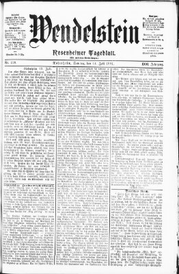 Wendelstein Sonntag 14. Juli 1901