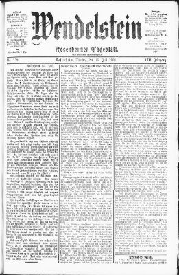 Wendelstein Dienstag 16. Juli 1901