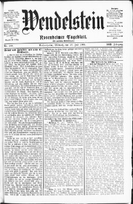 Wendelstein Mittwoch 17. Juli 1901