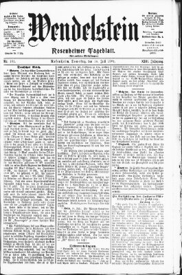 Wendelstein Donnerstag 18. Juli 1901