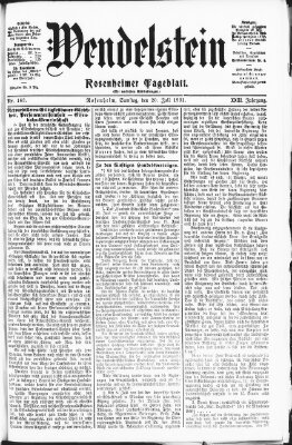 Wendelstein Samstag 20. Juli 1901