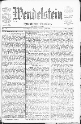 Wendelstein Dienstag 23. Juli 1901