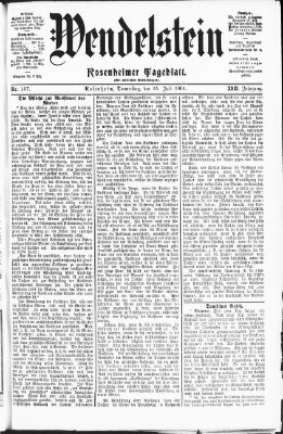 Wendelstein Donnerstag 25. Juli 1901