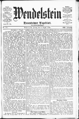 Wendelstein Freitag 2. August 1901