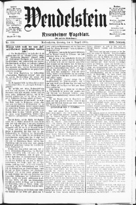 Wendelstein Sonntag 4. August 1901