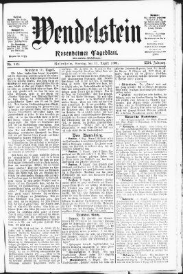 Wendelstein Sonntag 11. August 1901