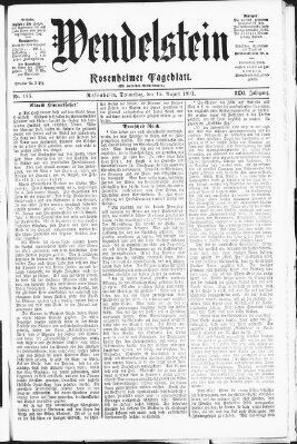 Wendelstein Donnerstag 15. August 1901